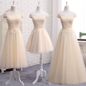 Off The Shoulder Bridesmaid Dress A Line Tulle Lace Pink Evening Party Dress For Graduation Art Exam - Product Image 3