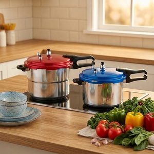 Autocuiseur Électrique et Compatible Induction 5 <span class=keywords><strong>Litres</strong></span> avec Couvercle Rouge, Idéal pour la Maison, Marmite à Soupe et Cuiseur à Riz en Aluminium - Product Image 6