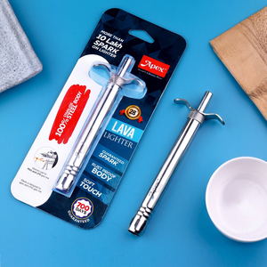 ANAX Stainless Steel Lava <b>Lighter</b> <b>Gas</b> Ignition Guaranteed Spark Kitchen Button Start Food Contact Safe for Cooking - Product Image 1