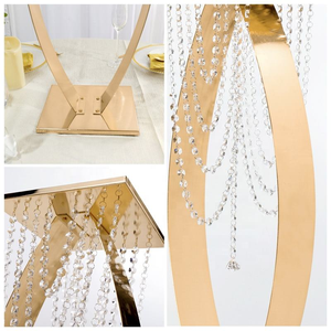 Elegante Soporte de Flores Dorado en Forma de Espiral para Decoración de Bodas y Fiestas - Product Image 3
