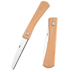 Mini scie pliante à manche en bois, 263mm, à dents fines, pour la coupe du bois, utilisation en extérieur - Product Image 5