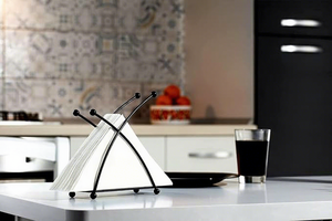 Porte-serviettes en métal noir moderne, support vertical pour serviettes de table, décoration en fonte de fer pour cuisine et salle à manger, style ferme - Product Image 6