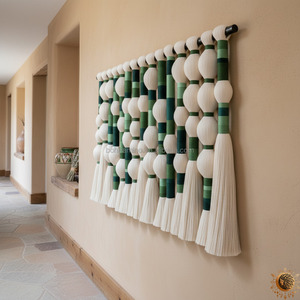 Tapiz Artesanal Hecho a Mano, Bola de Macramé, Burbuja de Macramé, Arte de Pared, Decoración de Pared para Sala de Estar, Decoraciones de Pared para el Hogar de Lujo - Product Image 4