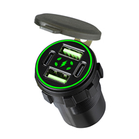 Chargeur de voiture universel 12-24V modifié avec double PD et double USB QC3.0 pour une charge super rapide
