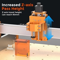 Machine de gravure CNC 4040 PRO avec vis à billes et guide linéaire pour la sculpture, la découpe, le perçage, le travail du bois, l'acrylique, les circuits imprimés, l'aluminium et la fabrication de moules