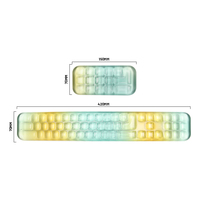 Tapis de souris gaming en gel cristal transparent complet avec repose-poignet, design personnalisable, feuille PP résistante à l'eau pour la maison et le bureau