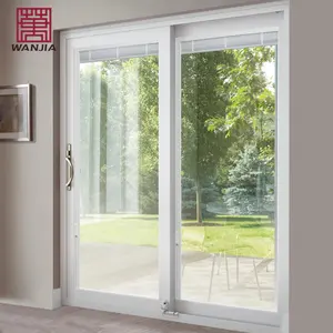 WANJIA soundproof interior sliding doors white aluminum sliding doors