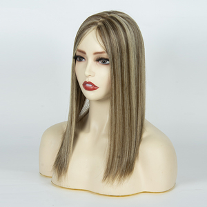 Topper Wave Hair <span class=keywords><strong>Platinum</strong></span> Blonde Black Human Hair Toppers pour femmes 18 pouces 2023 Fournisseur d'extensions de cheveux humains - Product Image 2