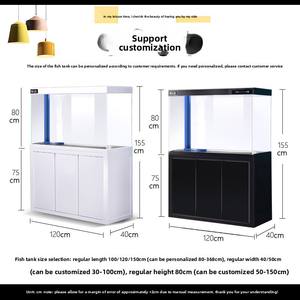 Pecera Ultra Transparente de Pie para Sala de Estar con Filtro Inferior, No Requiere Cambio de Agua, Incluye Acuario Decorado para Peces Dorados - Product Image 4