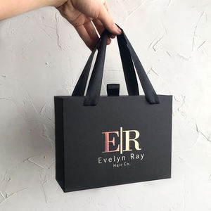 Özel altın folyo logosu siyah kart çekmece tıbbi iş için kollu kutu lüks hediye keseleri, düğün için küçük hediye keseleri - Product Image 3