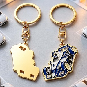 Porte-clés mousquetons en alliage de zinc motif dessin animé, forme 3D, design émaillé, légers, moulés sous pression, couleur personnalisable, luxe et mode - Product Image 6