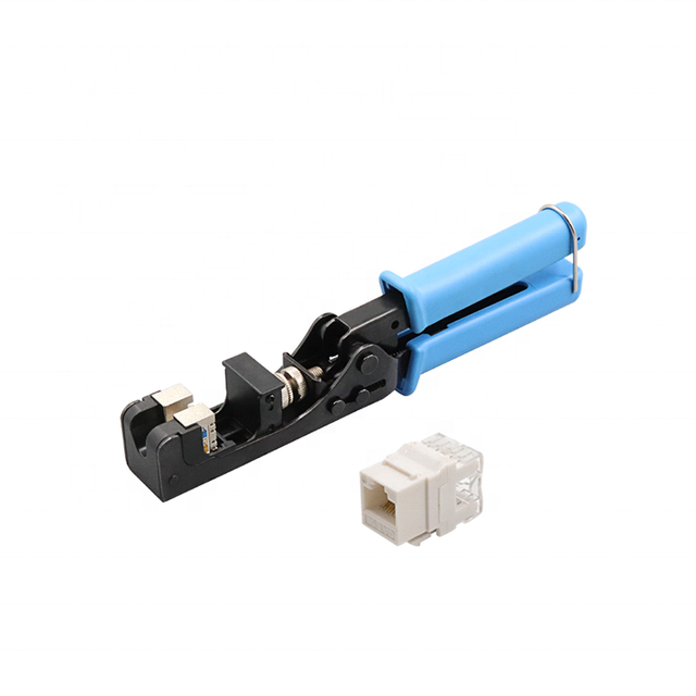 OEM RJ45 180 Angle RJ45 Keystone Jack One Punch Speed Terminal Crimping Tool Termination Tool for Network
