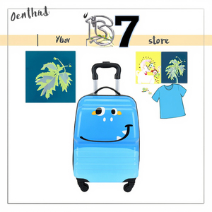 Koper Troli Anak Motif Kartun ABS 18 Inch Desain 3D Hewan Lucu dengan Kunci - Product Image 3