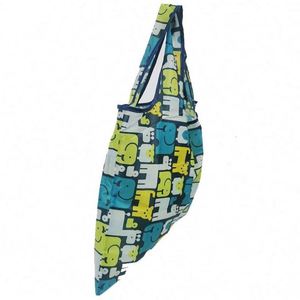 Bolsas de Compras Plegables Personalizadas, Resistentes y Duraderas, Ecológicas, de RPET 210D, Reutilizables, con Diseño de Fresa - Product Image 3