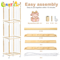 Armoire de rangement pour animaux en peluche en bois, moderne et multifonctionnelle, avec 3 étagères pour les chambres d'enfants, les chambres à coucher et le salon (neutre)