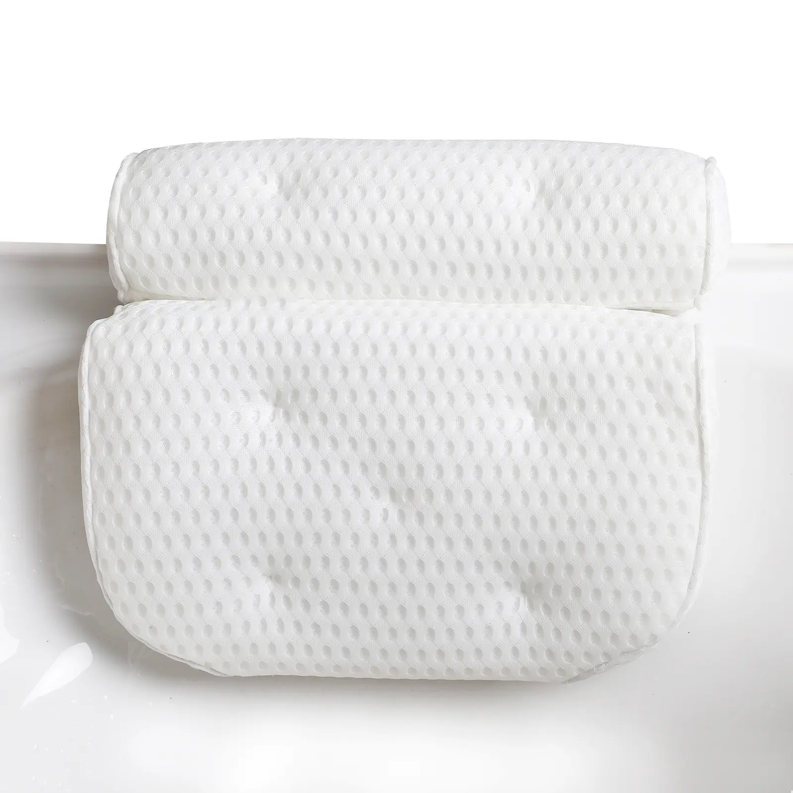 Almohada de baño para bañera, soporte para cuello, cabeza y espalda con ventosas antideslizantes y cómodas, venta al por mayor