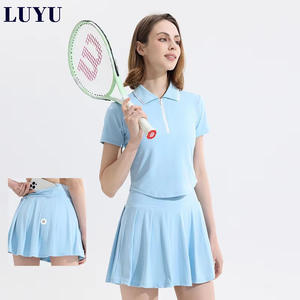 Traje Deportivo de Tenis para Mujer, Nailon/Spandex, Cuello Polo, Secado Rápido, para Bádminton, Running, Golf, Entrenamiento, Gimnasio, Jogging - Product Image 1