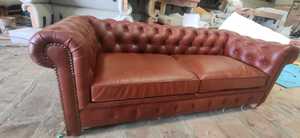 Premium Chesterfield Genuine Leather Eco-Friendly <b>Sofa</b> Set American Luxury Furniture Button Tufted Classic Vintage Living Room - Product Image 4