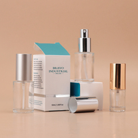 Flacon pulvérisateur de parfum en verre vide 10ml 30ml, flacon cosmétique de voyage avec couvercle en aluminium, récipient liquide rechargeable, emballage OEM