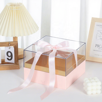 Maßgefertigte Luxuriöse Transparente Acryl-Geschenkbox mit Elegantem Band für Premium-Geschenkverpackungen