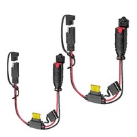 Câble d'extension SAE pour NOCO GC004 30cm 16AWG X-Connect avec prise étanche à fusible 20A en caoutchouc