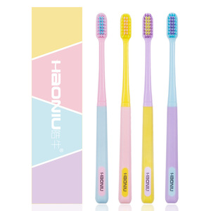 Haoniu Adult Toothbrush <b>Soft</b> Bristle Ice Cream Color 8-Piece <b>Box</b> Household Manual Toothbrush - Product Image 5