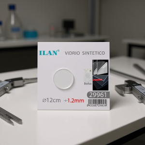 Vetro sintetico Iln rotondo da 12 cm 1,2 mm per strumenti di misurazione - Product Image 3