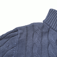 Pull en tricot brodé pour homme, hiver, col polo, personnalisé, en coton, pull à quart de zip, décontracté, de luxe, de créateur