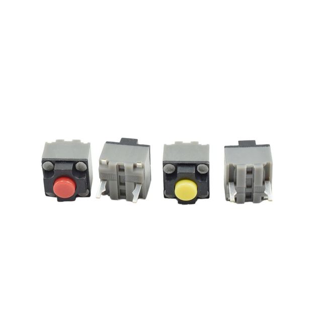 Kailh 6x6x7.3mm Silent Tactile Switch Low Noise 10M Clicks DIP Compatible Square for Mouse/Keypad