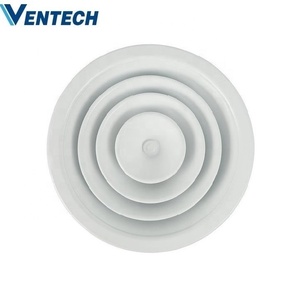 Ventech Giảm Giá Mạnh Bộ Khuếch Tán Không Khí Điều Hòa Không Khí Có Thể Tháo Rời Bằng Nhôm Hvac Bộ Khuếch Tán Trần Tròn Với Bộ Giảm Chấn Bằng Nhựa - Product Image 1