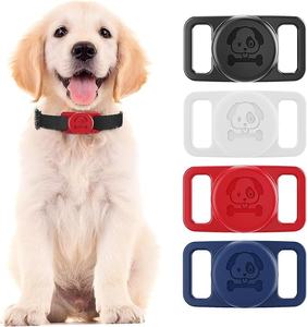 Soporte de silicona impermeable para collar de mascotas con AirTag antipérdida, funda protectora para AirTag de perro, soporte para rastreador GPS de gato - Product Image 1