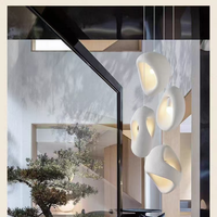 Lustre Moderne Style Wabi Sabi Japonais Simple, Suspension Artistique Plafonnier pour Salon Restaurant Bar