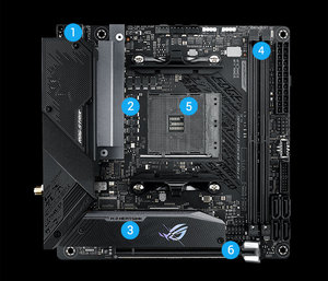 เมนบอร์ดมือสองสำหรับเกมที่มีซ็อกเก็ต AM4รองรับเมนบอร์ด B550-I 5000/4000G-Series เมนบอร์ดโปรเซสเซอร์เดสก์ท็อป - Product Image 3