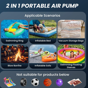 Mini Bomba <span class=keywords><strong>de</strong></span> Aire Portátil <span class=keywords><strong>para</strong></span> Inflables y Accesorios <span class=keywords><strong>de</strong></span> Camping, Colchones, Luz LED con Batería <span class=keywords><strong>de</strong></span> 4000mAh, Equipo <span class=keywords><strong>de</strong></span> Presión - Product Image 3