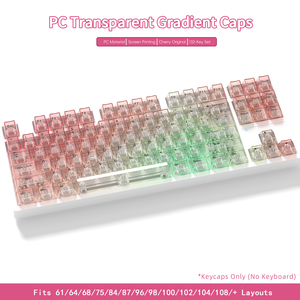 Keycaps in PC Trasparente Sfumato da 132 Tasti, Profilo Originale, Stampa Nitida, Compatibili con la Maggior Parte delle Tastiere Meccaniche da Gaming - Direttamente dalla Fabbrica - Product Image 2