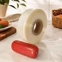 Rouleau de boyaux de saucisse en plastique à haute élasticité, facile à peler, pour la production de saucisses cuites, fournisseur d'emballages personnalisés