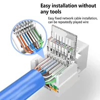 ZOERAX 1PCS Conector Keystone Cat5e Cat6 sin Herramientas, Adaptador de Módulo Keystone para Cable de Red Ethernet LAN