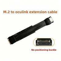 Adaptador NVME a 8611 PCIe40 X4 Gen4, Base Gráfica Externa, Cable de Extensión M2 a Oculink, Conexión de Placa Base Plateada