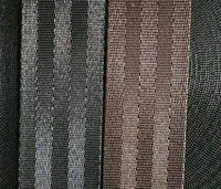 Vente en gros de sangles de ceinture de sécurité en nylon/polyester noir de 2,5 cm, de haute qualité, écologiques, certifiées Oeko-Tex, jacquard