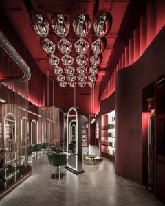 Conjunto Completo de Muebles de Salón de Lujo, Solución de Diseño Moderno para Barberías, Servicio de Diseño a Realidad - Product Image 1
