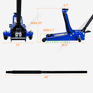 Altertool Floor Jack Auto Repair 3Ton Portable <span class=keywords><strong>Manual</strong></span> Steel Car Repair Jack Carro hidráulico Floor Jack para elevación <span class=keywords><strong>de</strong></span> automóviles en venta - Product Image 4