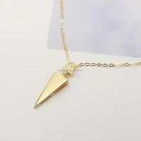 Design Triangle collier en or véritable 18k collier en diamant véritable bijoux pour femmes en gros or chinois