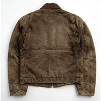 Blouson Streetwear Homme Personnalisé en Toile de Canard Épaisse, Style Travailleur, Délavé, pour Charpentier, Chauffeur, ou Travailleur – Blouson Bomber Homme