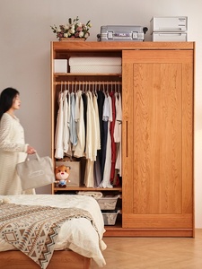 Vente en gros directe d'usine en stock à bas prix. Armoire et meuble de rangement en bois massif de style nordique moderne, écologique et gain de place - Product Image 5