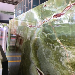 Azulejo de fondo de pared de hotel Ágata verde Tocador de piedra Rebanadas de piedra de ágata Mármol ónix - Product Image 5