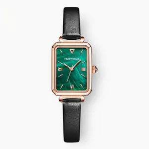 Fairwhale New Watch Quartz Wristwatch Ladies Jewelry Buckle Stainless Steel WatchSquare Grace Women Watches