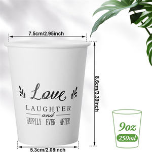 Vasos de Papel Desechables para Café, para Bodas, Fiestas de Bienvenida, Vasos para Bebidas Calientes, Cumpleaños, Aniversarios, Celebraciones - Product Image 6
