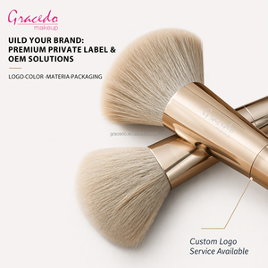 Juego de Brochas de Maquillaje de Doble Punta OEM ODM, Brochas Profesionales para Rostro y <span class=keywords><strong>Ojos</strong></span>, Mango de Metal, Empaque con Logotipo Personalizado para Venta al Por Mayor - Product Image 3