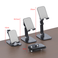 Support de Téléphone Portable et Tablette C104 de Bureau, Réglable en Angle, en Alliage d'Aluminium