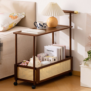 Multifunctional trolley, simple bedside table, integrated small mobile <b>side</b> table, bedside <b>cabinet</b>, home use bedside storage - Product Image 1